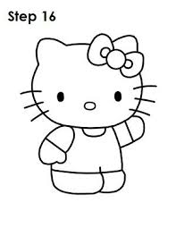 Draw Hello Kitty Step 16 Hello Kitty Bow Hello Kitty Drawing Kitty Drawing