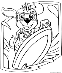 Paw patrol mighty pups coloring pages. Zuma Mighty Pups Coloring Pages Printable