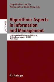 An overview (13th edition) (what's new in computer science) homework problems. Algorithmic Aspects In Information And Management Theoretical Computer Science And General Issues Ding Zhu Du Editor 9783030271947 Blackwell S