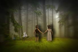 Family tree (4.84) oh my god elliot!! Hd Wallpaper Girl And Boy Standing In Front Of Tree Artwork Children Forest Wallpaper Flare