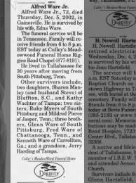 Obituary for Alfred Ware Jr.