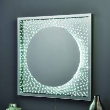 Floating Crystal Led Mirror Silver Led Mirror Mirror Crystal Floor Lamp