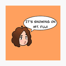 It S Snowing On Mt Fuji Poster By Blurryspirits Redbubble