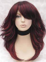 Red Highlights In Black Hair Black Hair Dye Black Hair With Highlights Hair Color Highlights