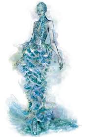 Fashion Illustration Of Alexander Mcqueen S Fish Scale Mermaid Dress Fashion Drawing Sarah Dahl Fish Fashion Fashion Drawing Illustration Fashion Design
