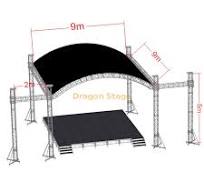 Line Array Stage Curved Roof Trusses 9x9x5m from China ...