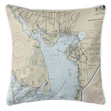Fl Port Charlotte Punta Gorda Fl Nautical Chart Pillow In