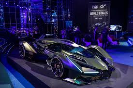 I like the idea of combining them, and the concepts are top of the line! Lamborghini Lambo V12 Vision Gran Turismo Concept Previews Game S Virtual Racer Carscoops