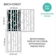 Browse the large selections of birch tree wall stencils and decals for sale at innovative stencils. Stencilit Birch Tree Wall Stencil For Painting 24 X 37 Scandinavian Wall Stencil Reusable Template Large Mylar Washable Plastic Repeatable Tree Pattern For Wall Decor Pricepulse