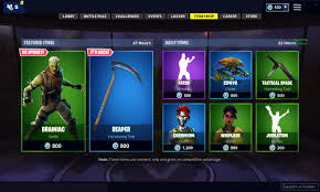 Today's current fortnite item shop and community choice pick. Fortnite Item Shop Featured And Daily Items Today The Fortnite Item Shop Changes On A Daily Basis And It Usually Has Two F Fortnite Harvesting Tools Shopping