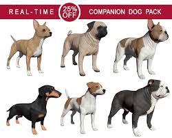 Companion Dog Pack 3d Model Companion Dog Dogs Big Puppies