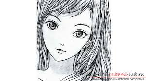Desene in creion cu fete pas cu pas. Desenand O FatÄƒ Anime In Creion