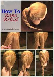 Rope Braid Ponytail Pictorial Rope Braided Hairstyle Braids Rope Braid