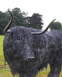 Highland Cow Sculpture Bespoke Hand Crafted Metal Sculpture Sculpture Bespoke Art Metalart Paul Gilbert Highland Cow Metal Sculpture Award winning animal sculpture by nick mackman. highland cow metal sculpture