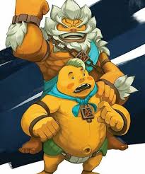 Legend Of Zelda Breath Of The Wild Art Goron Champion Daruk And Goron Yunobo Legend Of Zelda Legend Of Zelda Breath Zelda Art