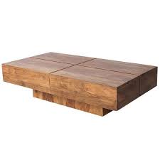 casa padrino table basse design en bois massif nature 110 x 30 cm table de salon table basse design bois table basse design table basse