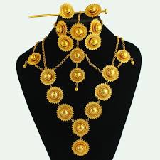 Vintage Ethiopian Wedding Jewelry Sets Fashion 2017 Gold Filled Jewelry African Sudan Nigeria Kenya Brid Cheap Jewelry Wedding Jewelry Sets Gold Filled Jewelry