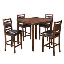 5 Piece Wooden Pub Set With Padded Seats Big Lots Pub Dining Set Pub Set Pub Table Sets