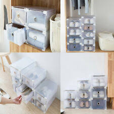 Iglobalbuy cassetti impilabili , scatole di archiviazione, in gomma trasparente, contenitore per scarpe, in plastica , ottimo come organizer, set di scatole. Cassetti Impilabili In Vendita Ebay