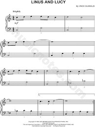 Print And Download Sheet Music For Linus And Lucy Peanuts Theme By Vince Guaraldi Sheet Music Arranged For Big Note An Easy Piano Sheet Music Music Lessons