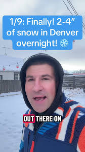 1/9: Finally! 2-4” of snow in Denver overnight! ❄️ #colorado #denver #snow  #weather #meteorologist