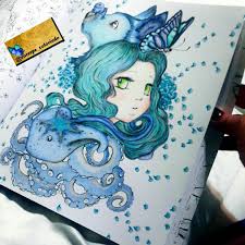 Ariel is a disney princess, daughter of the sea king triton. 173 Likes 7 Comments Valeria Ribeiro Euterpe Colorindo On Instagram Seasons Hanna Karlzon E Manga Coloring Book Mermaid Coloring Book Coloring Book Art