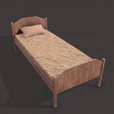 medieval single bed 3d model single bed medieval bed bed