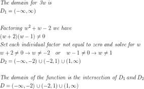In the case of our example, we would write our domain using interval all this is saying is from negative innity up to 0 we can plug anything into our function and (the ∪ is called a union and it means 'and') from 0 (but not. Finding The Domain Of Functions