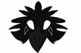 как сделать маску из бумаги своими руками для детей Shablon Maski Vorony Na Golovu Iz Bumagi Skachat I Raspechatat Besplatno Maski Voron Rozhdestvenskie Uzory