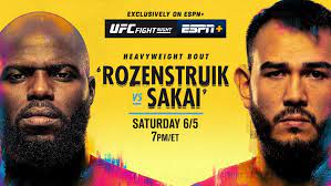 Volkov on friday at 5:30 p.m. Ufc Fight Night Rozenstruik Vs Sakai June 5 Exclusively On Espn Espn Press Room U S