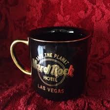 Hard Rock Hotel Casino Cafe Las Vegas Save The Planet Black And Gold Coffee Mug