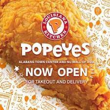 Popeyes Alabang Town Center And Mall Of Asia Are Now Open For Takeout And Delivery Foods Delivered Take Out Food