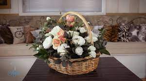 Maybe you would like to learn more about one of these? Simple Rose Basket Arrangement Floristry Tutorial Youtube