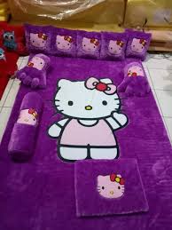 Rasfur / kombinasi velboa with restlating. Jual Karpet Karakter Full Set Printing 3cm Hello Kitty Ungu Di Lapak Valerystore Bukalapak
