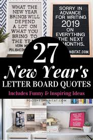 Sending you the very best of wishes for the new year. New Year S Letter Board Quotes Polished Habitat