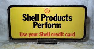 Pay at the pump may not be possible if balance less than one dollar. Rare Vintage Shell Oil Gas Double Sided Tin Advertising Sign Credit Card 12x24 1874132215