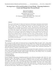 Many people wonder about the difference between a personal brand statement and a tagline. Pdf The Importance Of Personal Branding In Social Media Educating Students To Create And Manage Their Personal Brand