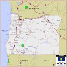 The columbia river delineates much of oregon's northern boundary subsequent to washington, even though the snake river delineates much of its eastern boundary taking into account idaho. Interstate Printout Map Oregon Travel Mcminnville Oregon Oregon City