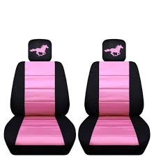 2015 To 2016 Ford Mustang Front Seat Covers With A Horse Mustang Seats Ford Mustang Mustang