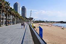 Barceloneta is probably the closest beach to the city and the easiest way to get to this beach is by catching the yellow line metro. Barcelona Wikipedia