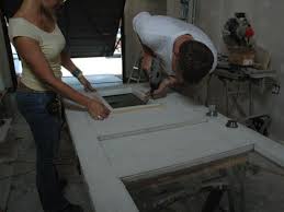 You may need to put several sheets of wood behind the screen door to get the pet door sandwiched between the screen and the wood so it does not move around easily. How To Install A Doggie Door How Tos Diy