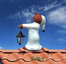 Furs Dach Dachschmuck Dachschmuck Firstfigur Sternengucker Schlafwandler Mit Fernroht Und Laterne Weiss Blau Heimwerker Handelshus Eu