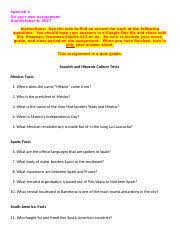 Herzog once promised to eat his shoe if a young american film student went out and actually made the film he was always only talking about. Webquest Hispanic Trivia Doc Spanish 1 On Your Own Assignment Due October 6 2017 Instructions Use The Web To Find An Answer For Each Of The Following Course Hero