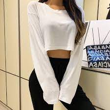 Soft Loose Crop Tee Kooding Com The Best In Korean Fashion And Global Style Crop Top And High Waisted Shorts Crop Top Outfits Crop Top Fashion