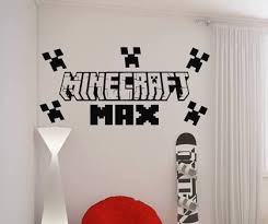 Amazing minecraft bedroom decor ideas! Minecraft Wall Decal With Name Dazzling Decals And Designs