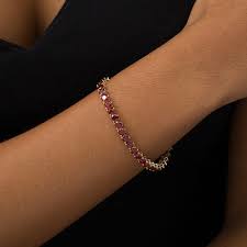 Thousands of tamraparniyan gold, silver and red garnet shipments were made in the old world, including to rome, greece, the middle east, serica and anglo saxons; Garnet Tennis Bracelet In Sterling Silver With 14k Gold Plate 7 25 Zales
