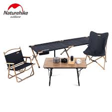 Naturehike New Outdoor Folding Table Chairs Camping Cot Wood Grain Aluminum Alloy Portable Fishing Chair Camping Furniture In 2020 Outdoor Folding Chairs Camping Furniture Camping Table