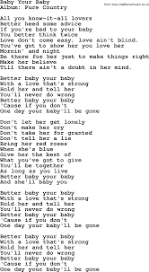 Baby Your Baby By George Strait Lyrics