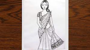 Pin On Traditional Indian Girl Drawing
