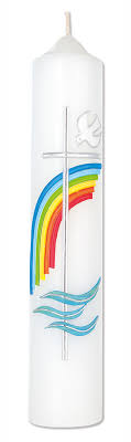 Wie fast alles lassen sich auch kerzenständer selber machen. Taufkerze Kreuz Taube Regenbogen 26 5 Cm Kerze Fur Taufe
